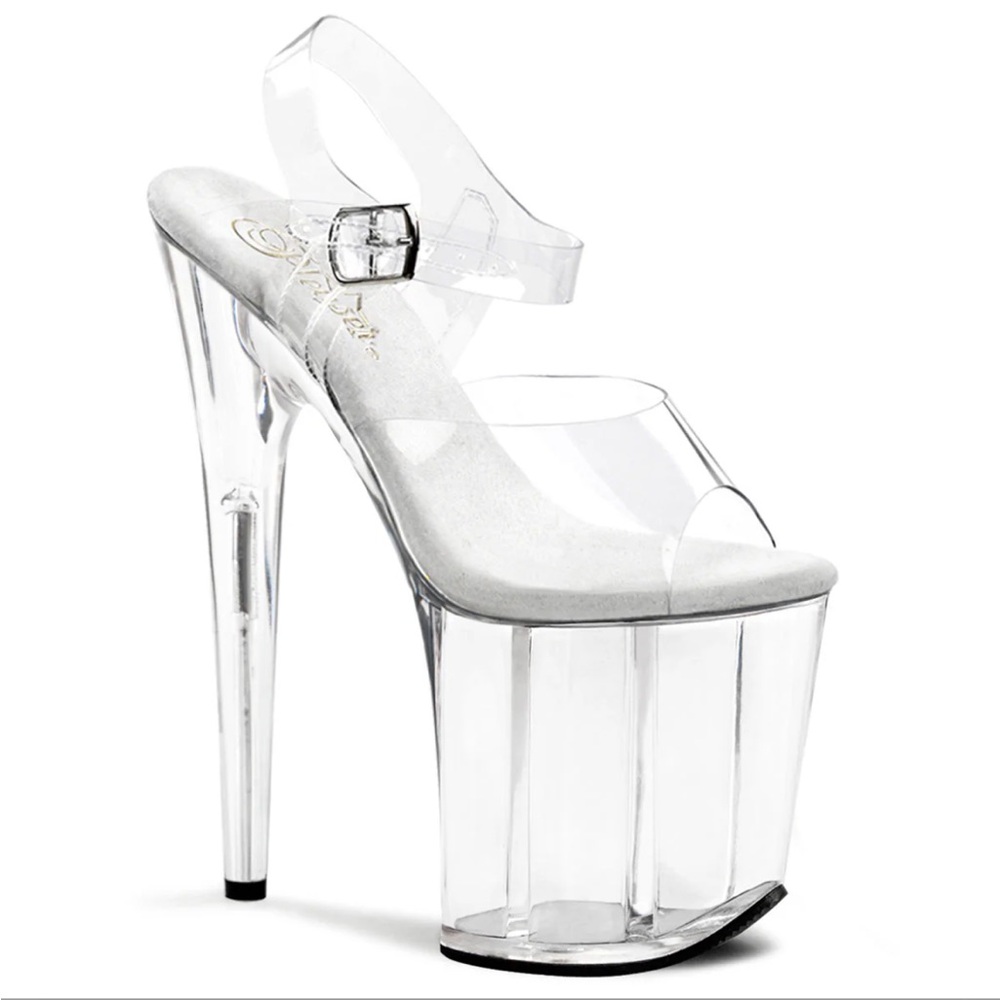 Pleaser Flamingo Clear Platform Sandals